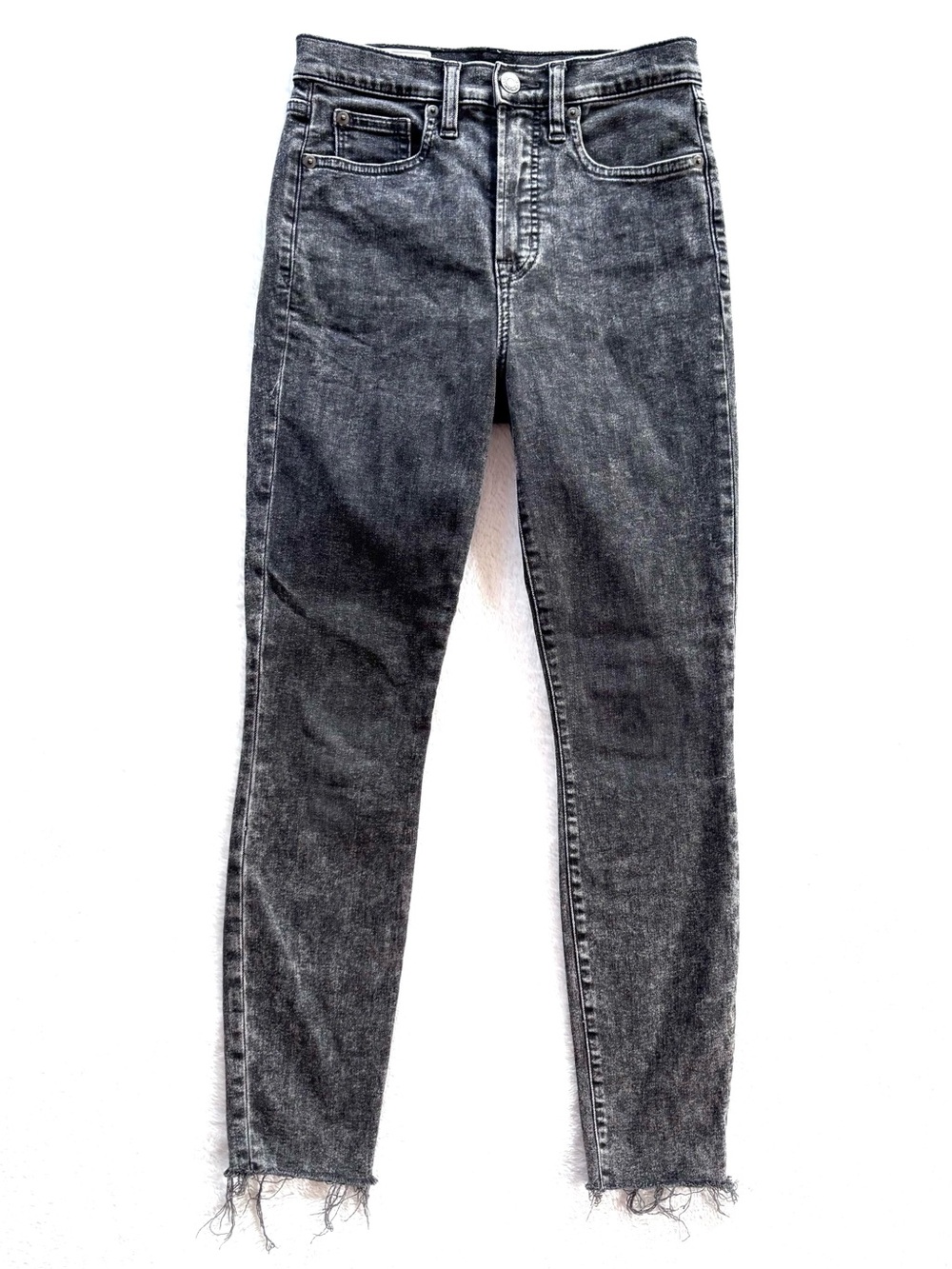 GAP True Skinny Ankle Sky High Denim Jeans, Gray Black, Size 25/0P